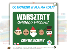 Tablet Screenshot of alamakota.edu.pl